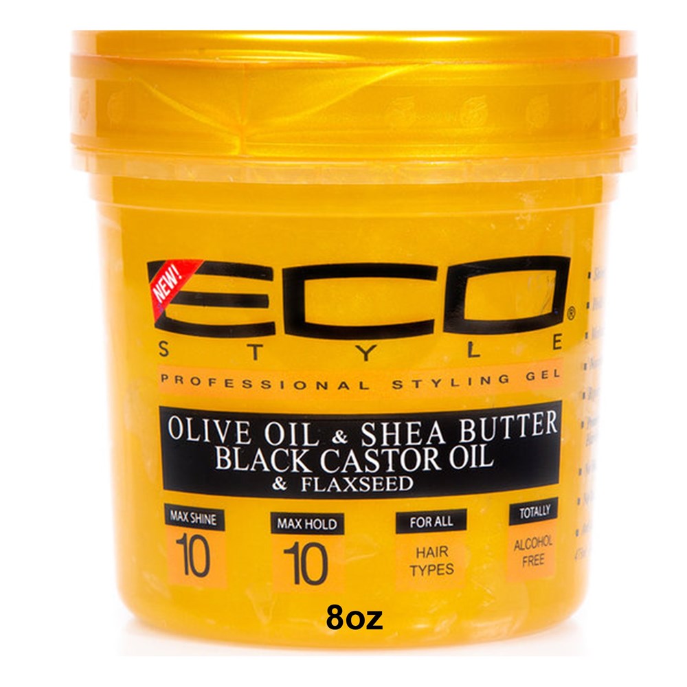 Eco Style Styler Gold Olive Shea Butter Black Castor Oil Styling Gel 16oz
