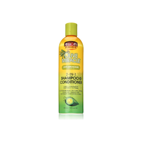 AFRICAN PRIDE OLIVE MIRACLE 2 IN 1 SHAMPOO 12OZ