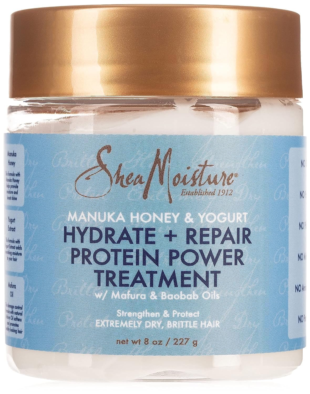 SHEA MOISTURE HAIR MANUKA HONEY & YOGURT PROTEIN TREATMENT 8OZ