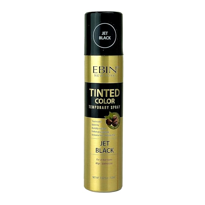 EBIN TINTED COLOR TEMPORARY SPRAY JET BLACK