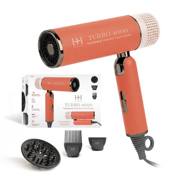 H&H Ceramic Turbo 4000 Foldable Hair Dryer