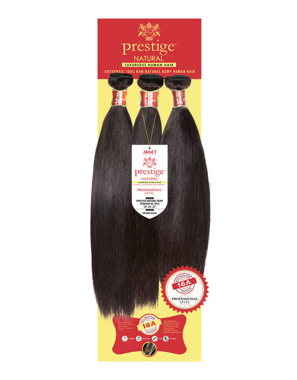 PRESTIGE NATURAL REMY STRAIGHT EXTENSIONS 3PCS NATURAL BLACK