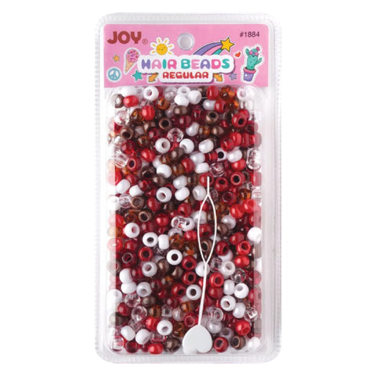 JOY ROUND REGULAR BEADS LARGE PACK RED ASST