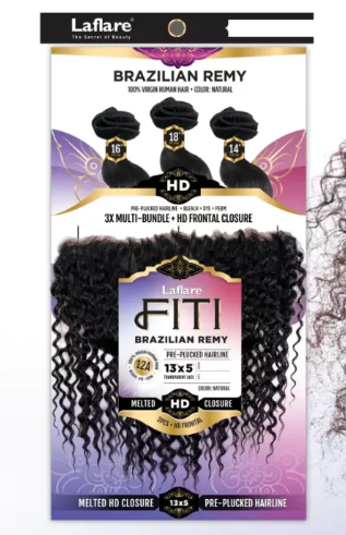 LAFLARE FITI BRAZILLIAN REMY BOHEMIAN + 13X5 CLOSURE
