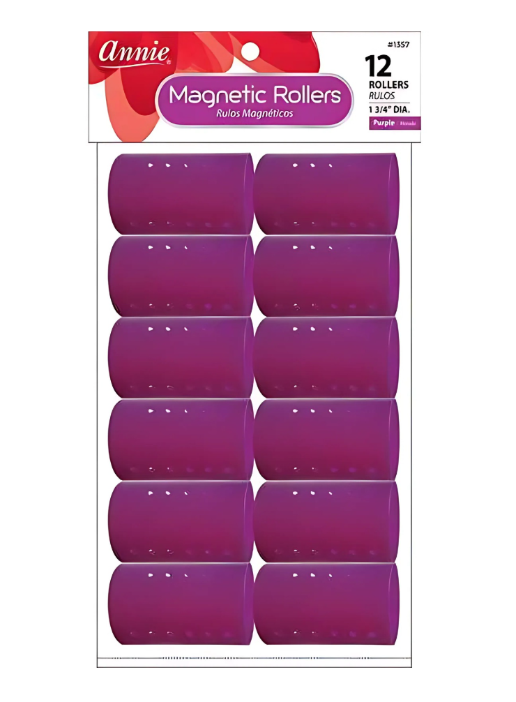 ANNIE MAGNETIC ROLLERS PURPLE 1 3/4