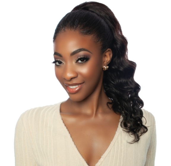PRISTINE HUMAN HAIR DRAWSTRING PONYTAIL LOOSE DEEP