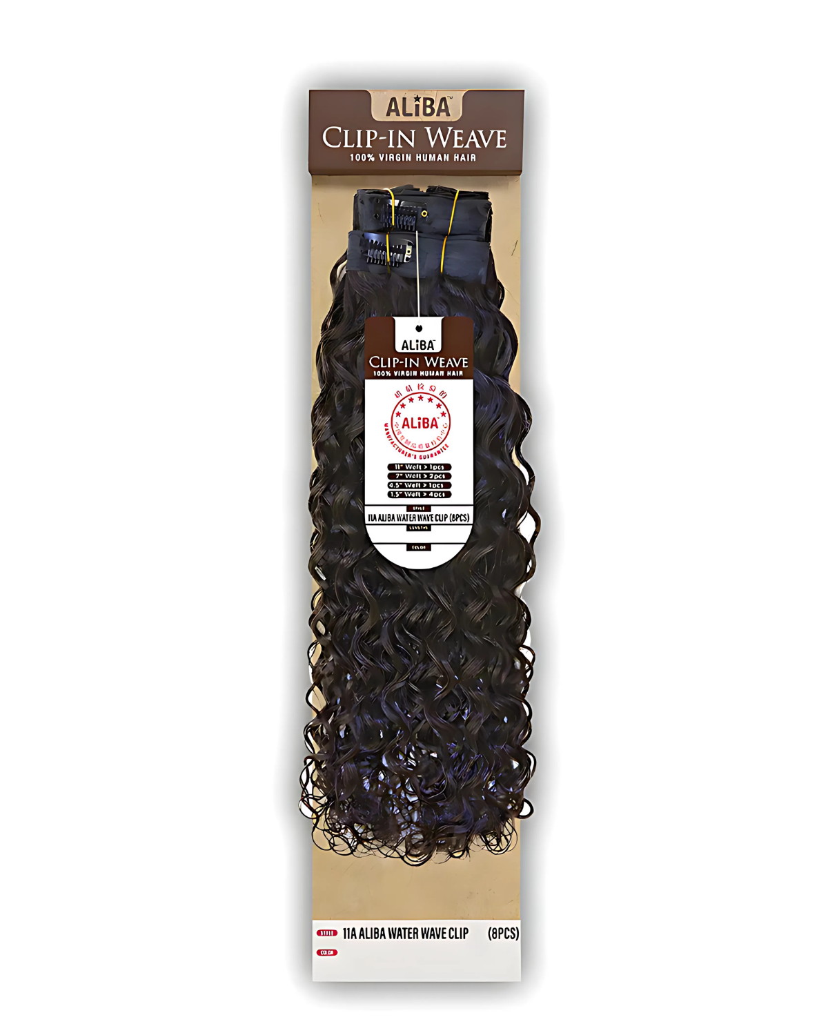 ALIBA HUMAN HAIR WATER WAVE CLIP-IN