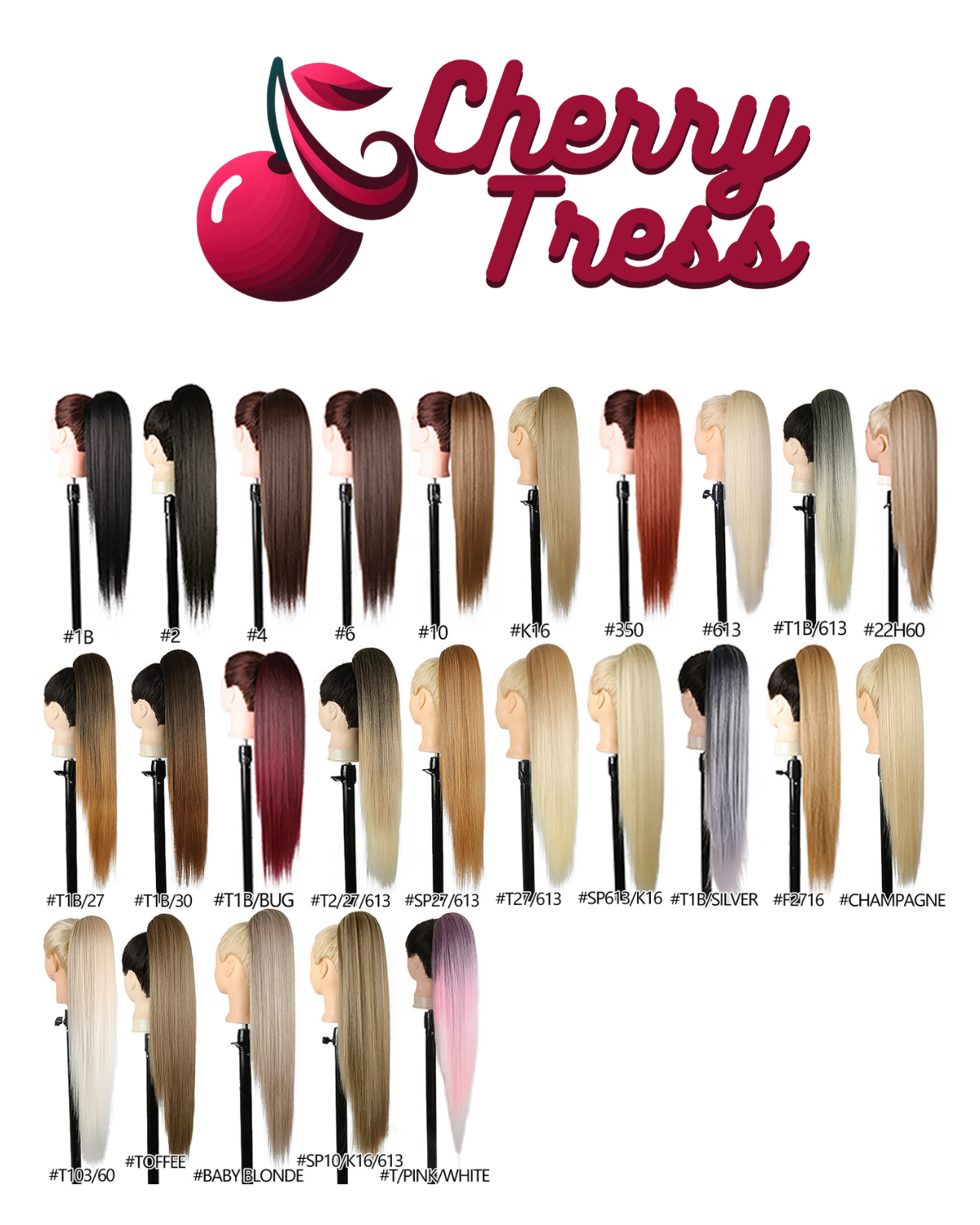 CHERRY TRESS YAKI STRAIGHT SYNTHETIC PONYTAIL