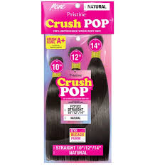 CRUSH POP STRAIGHT HUMAN HAIR EXTENSIONS NATURAL BLACK