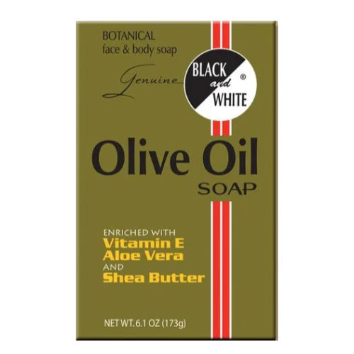 BLACK AND WHITE OLIVE OIL SOAP 6OZ