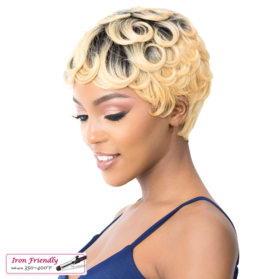IT'S A WIG! SYNTHETIC FULL WIG PIN CURL 201