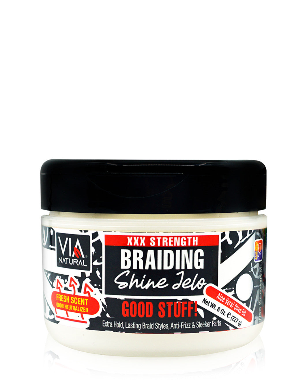 VIA NATURAL FREE STYLE BRAID SHINE JELO 8OZ