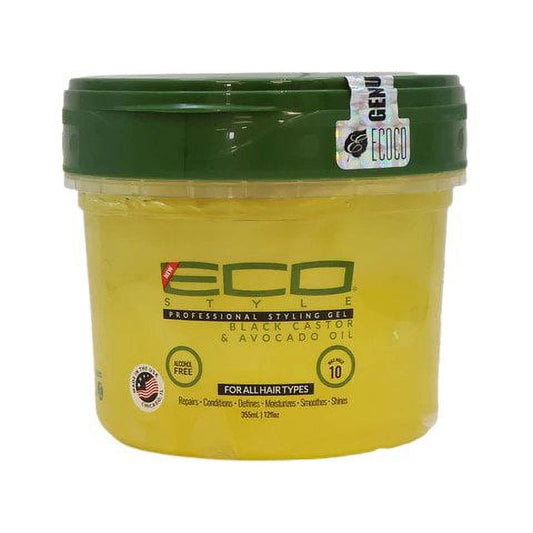 ECO STYLING GEL BLACK CASTOR OIL AVOCADO OIL 12OZ