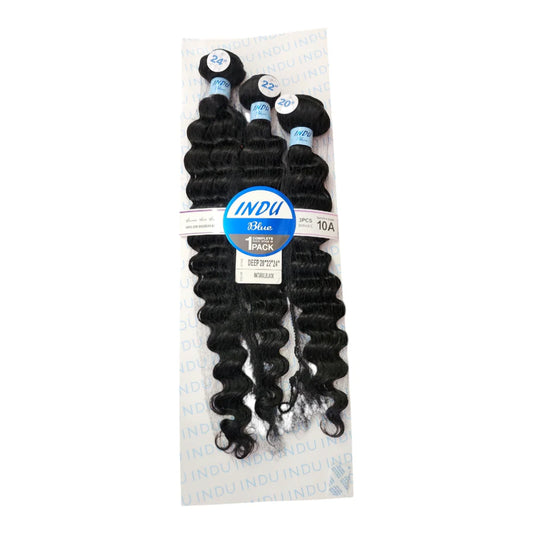 INDU BLUE HUMAN HAIR 3PC BUNDLE - DEEP