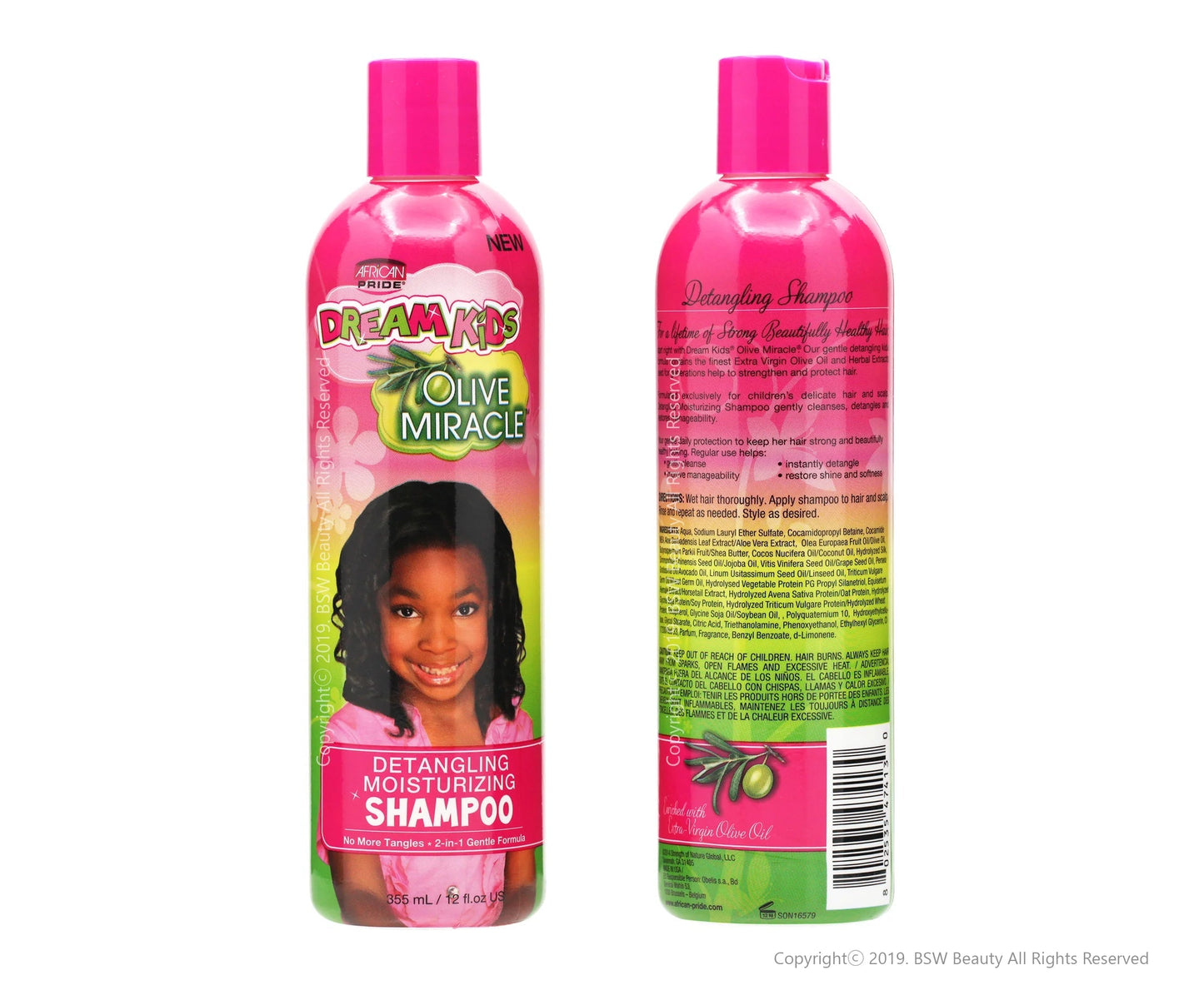 AFRICA'S PRIDE DREAM KIDS OLIVE MIRACLE SHAMPOO 12oz
