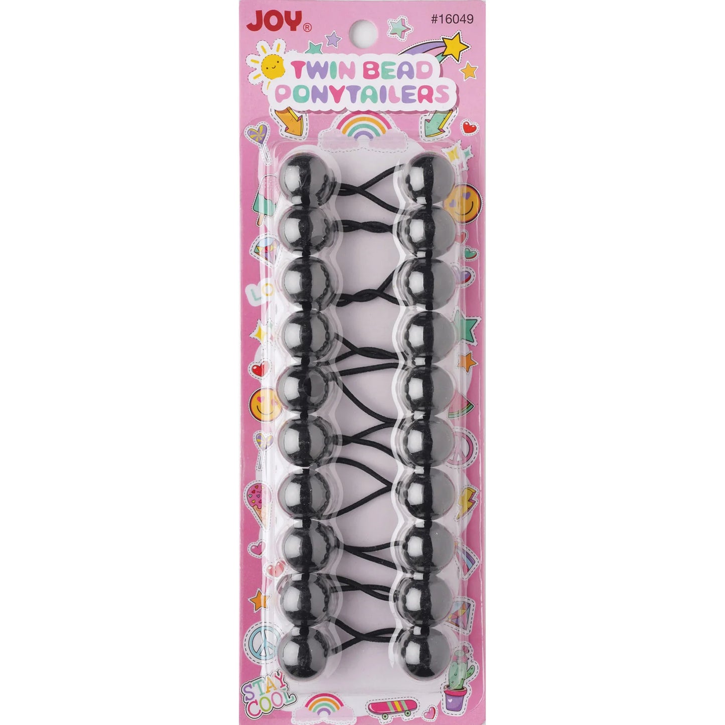 Annie Joy Twin Beads Ponytailers – Classic Colors 20mm
