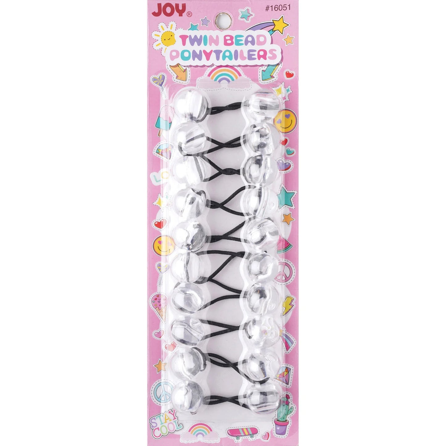 Annie Joy Twin Beads Ponytailers – Classic Colors 20mm
