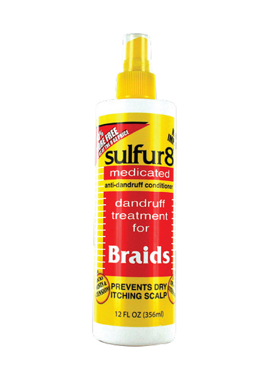 SULFUR 8 BRAID DANDRUFF SPRAY 12 OZ