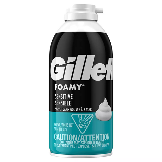 GILLETTE FOAMY SHAVE CREAM SENSITIVE 11OZ