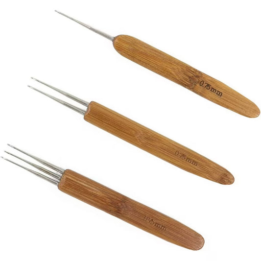 AB 3PK DREAD LOCK HOOKS .75 MM
