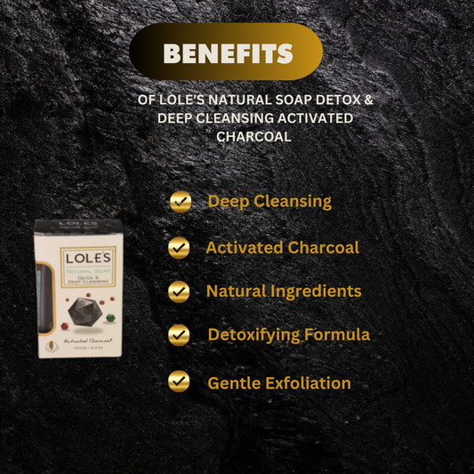 LOLES ACTIVTED CHARCOAL SOAP 5.2OZ