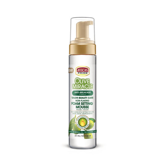 AFRICAN PRIDE OLIVE MIRACLE ANTI-BREAKAGE MOUSSE 8.5oz