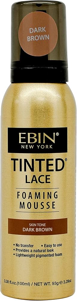 EBIN TINTED LACE FOAMING MOUSSE 3.38OZ DARK BROWN