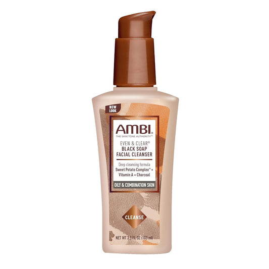 AMBI EVEN&CLEAR FACIAL CLEANSER-BLACK SOAP 3.5 OZ