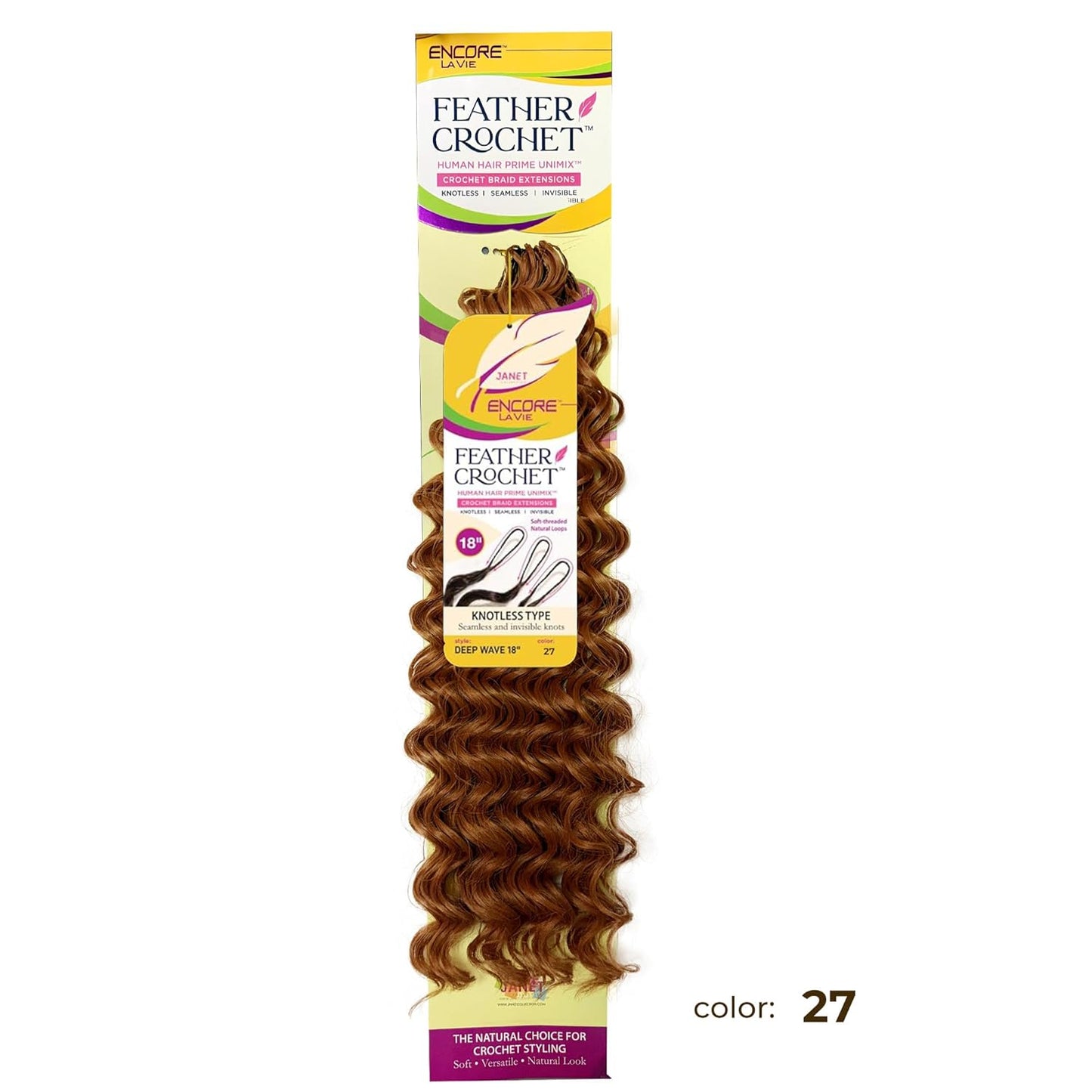 Janet Collection Feather Crochet Encore Lavie New deep 18"