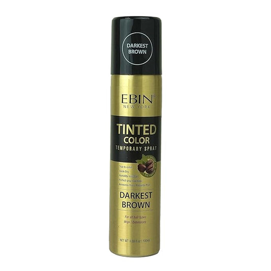 EBIN TINTED COLOR TEMPORARY SPRAY DARKEST BROWN