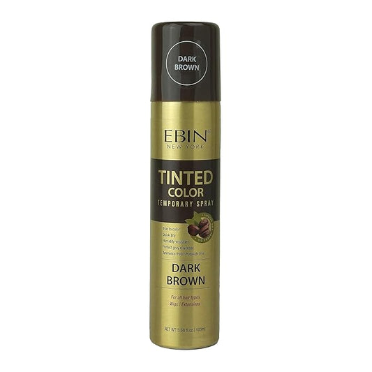 EBIN TINTED COLOR TEMPORARY SPRAY DARK BROWN