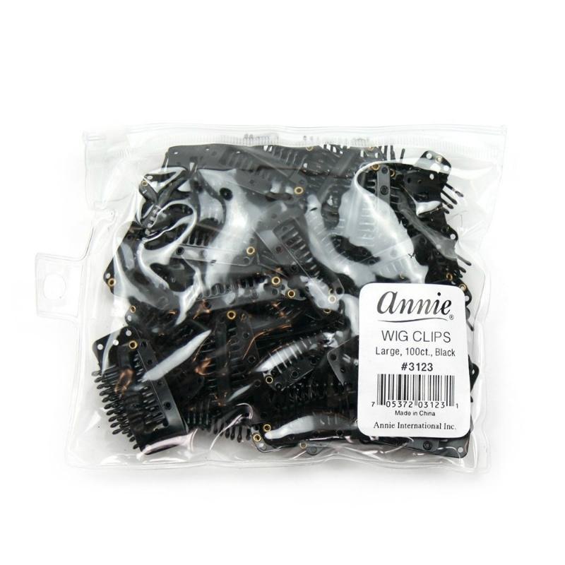 ANNIE WIG CLIPS L BLACK BULK