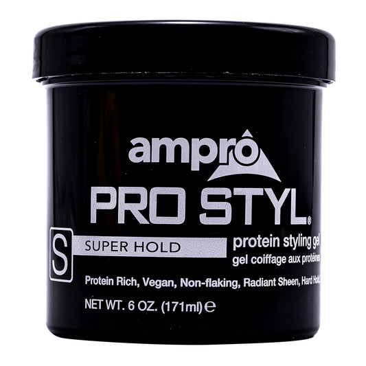 Ampro Pro-Styl Protein Hair Gel, Super Hold - 6 Oz