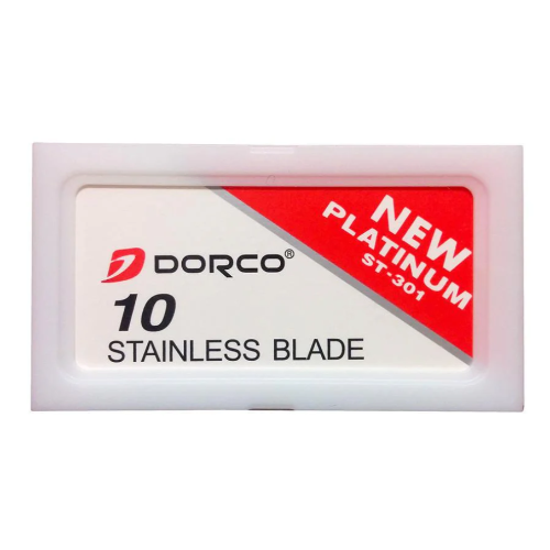 DORCO DOUBLE EDGE STAINLESS BLADE 10PK RED #ST301/D212