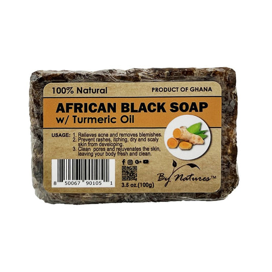 BY NATURES AFRICAN BLACK SOAP W/TURMERIC 3.5OZ