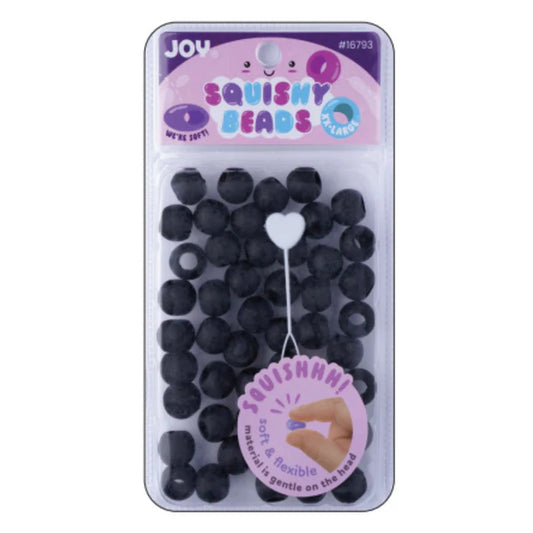 Joy Round Squishy Hair Beads XXL Size Large Package Black