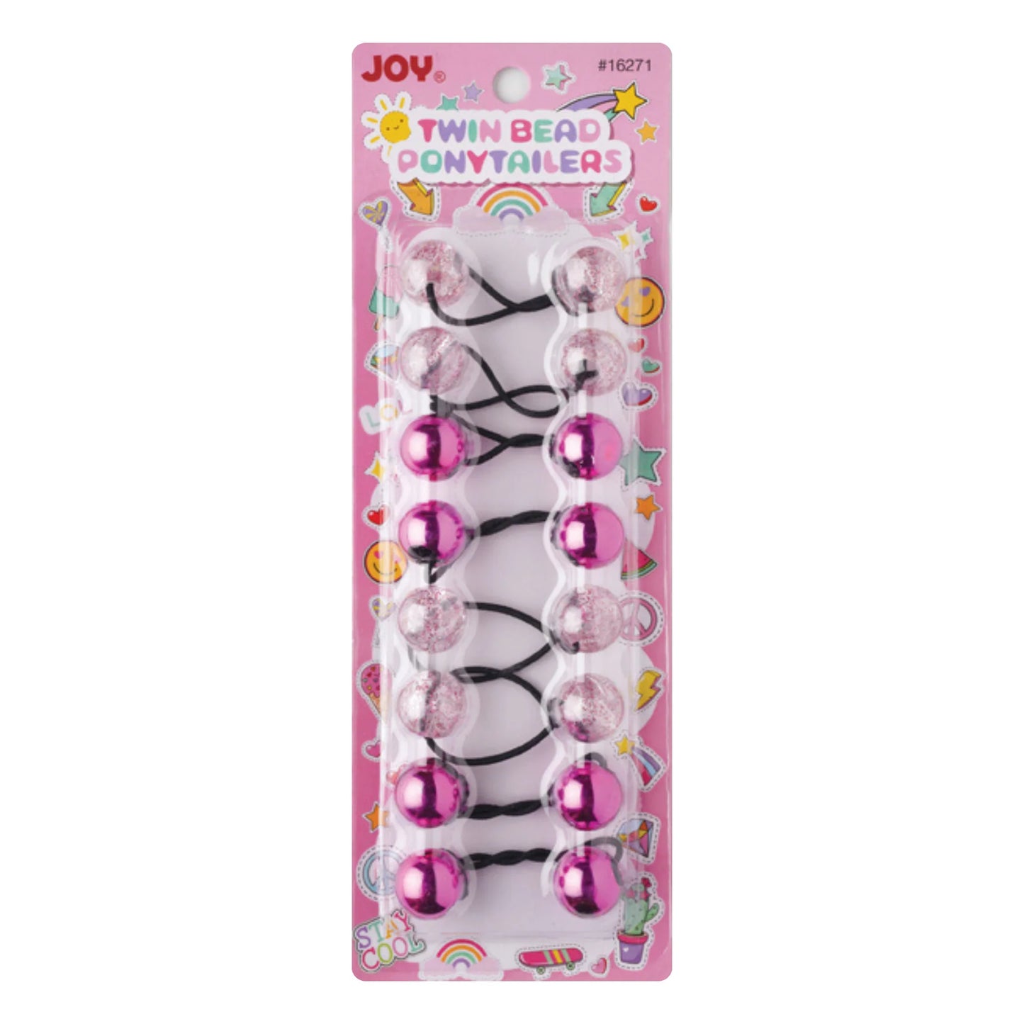 Joy Twin Beads Ponytailers – Glitter Collection 20mm