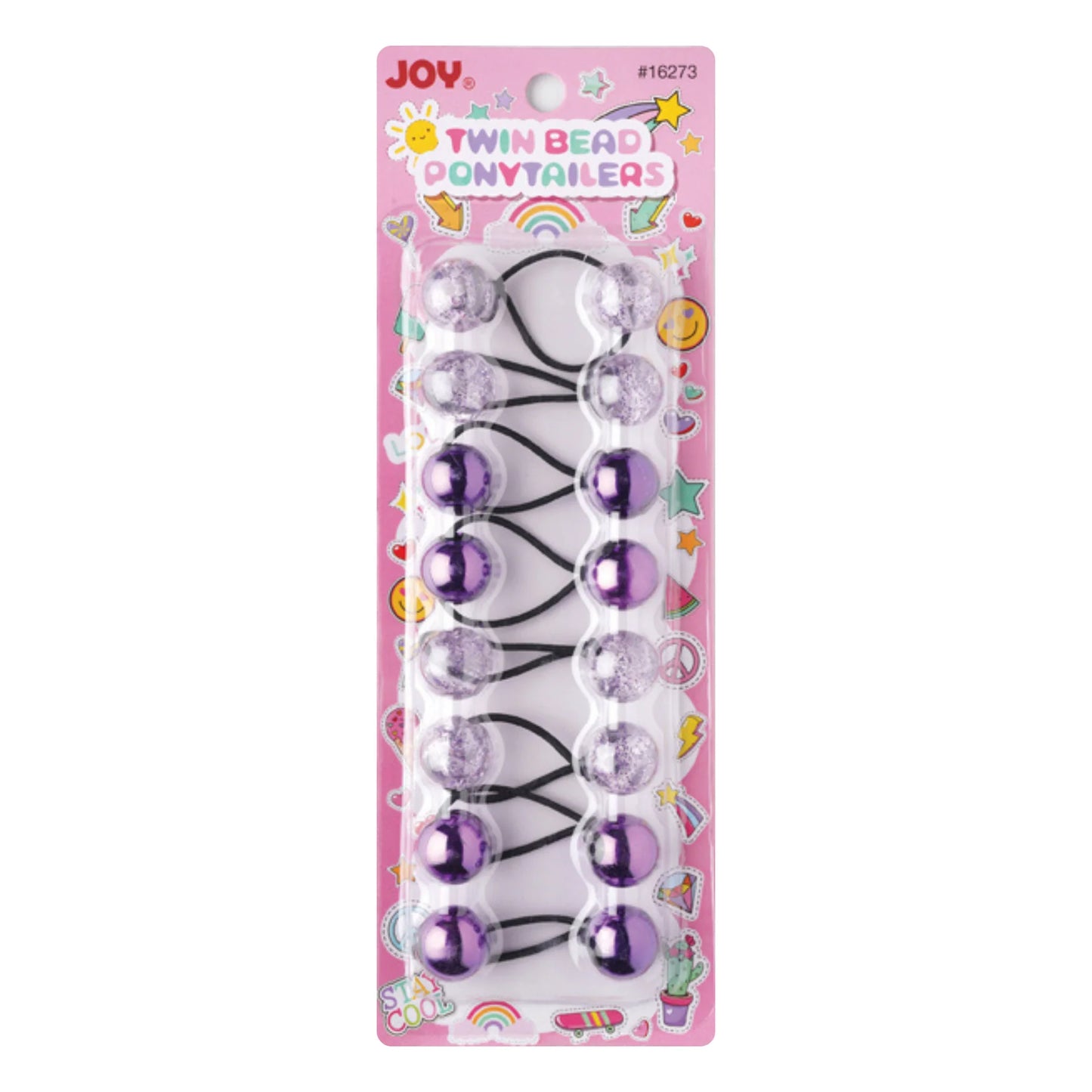 Joy Twin Beads Ponytailers – Glitter Collection 20mm