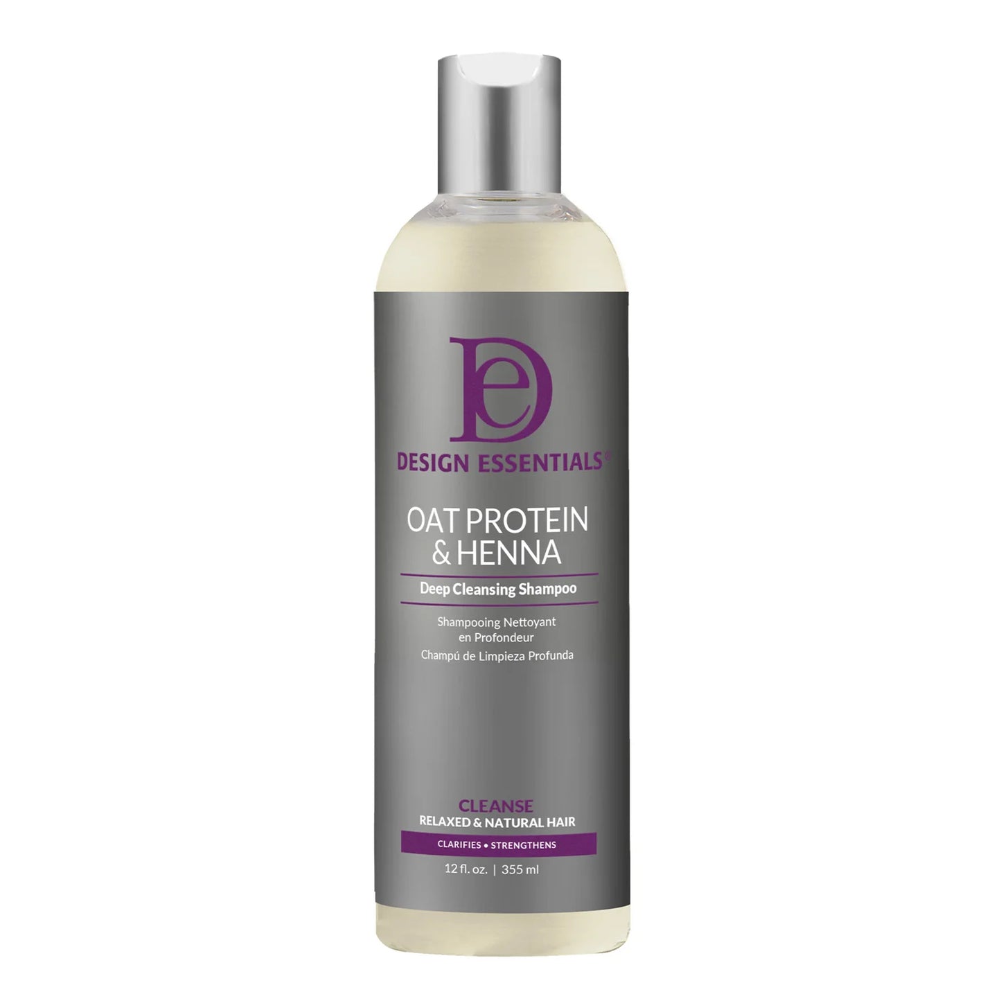 DESIGN ESSENTIALS CLASSIC OAT HENNA CLEAN SHAMPOO 12 OZ