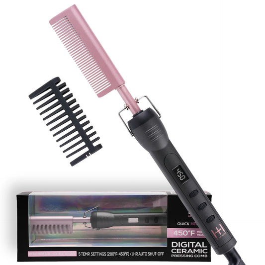 H&H DIGITAL CERAMIC PRESSING COMB ROSE GOLD