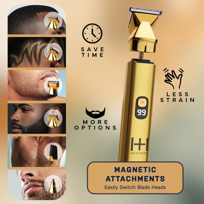 Hot & Hotter All-In-One Cordless Grooming Trimmer Kit, 1 Count, Gold
