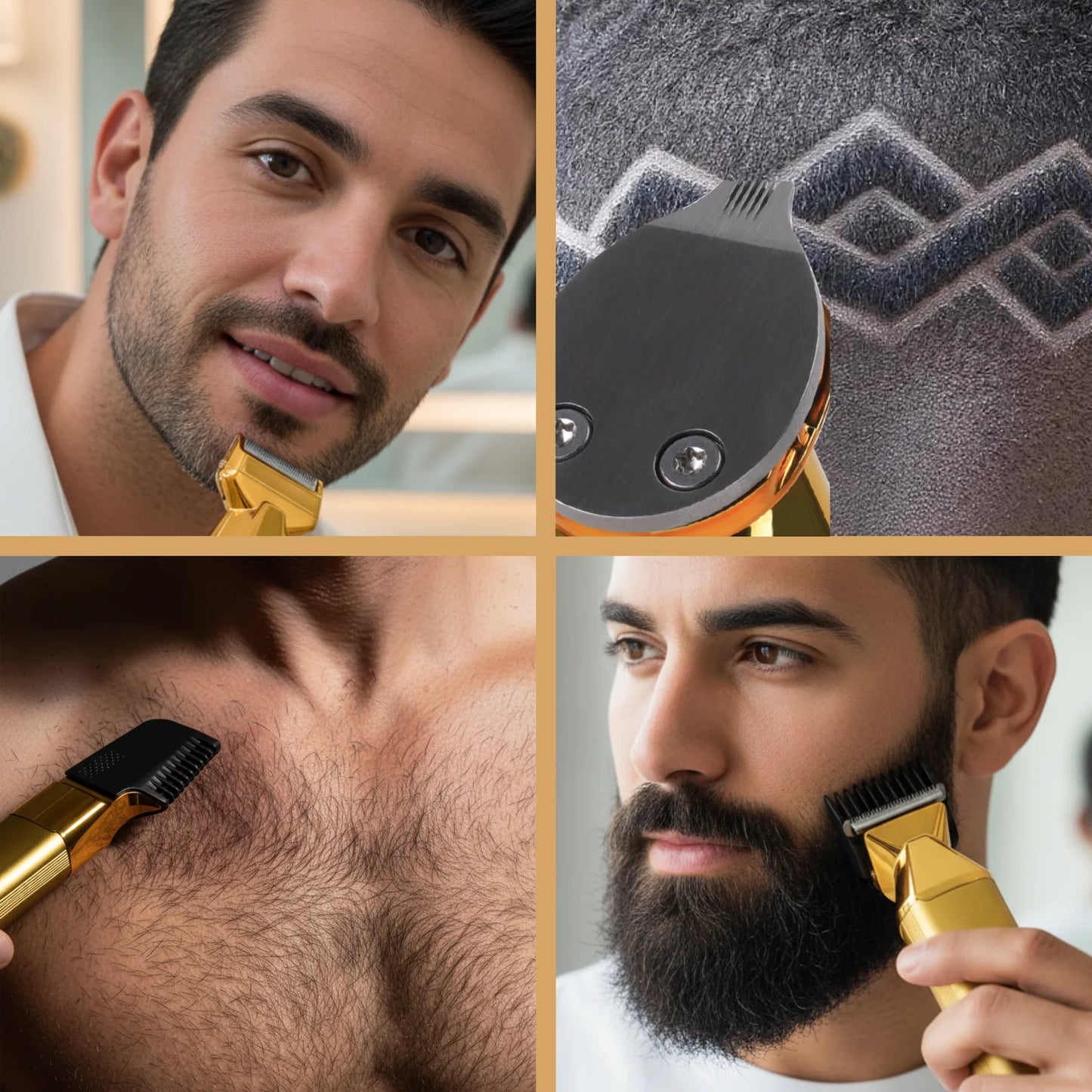 Hot & Hotter All-In-One Cordless Grooming Trimmer Kit, 1 Count, Gold