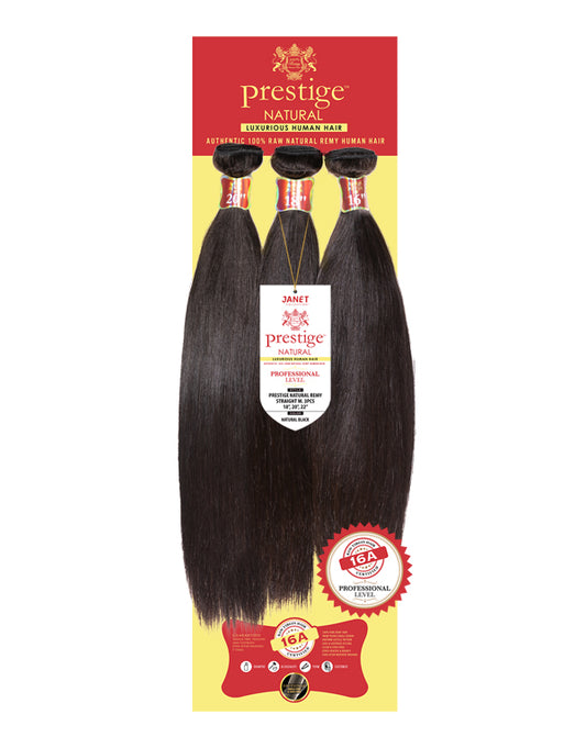 PRESTIGE NATURAL REMY STRAIGHT EXTENSIONS 3PCS NATURAL BLACK