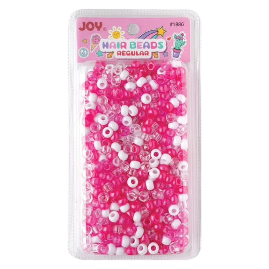 JOY ROUND BEADS REGULAR SIZE LARGE PACKAGE ASSORTED PINK