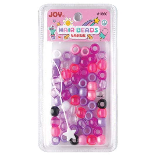 JOY BEADS LARGE SIZE SMALL PACKAGE ASST PINK PURPLE