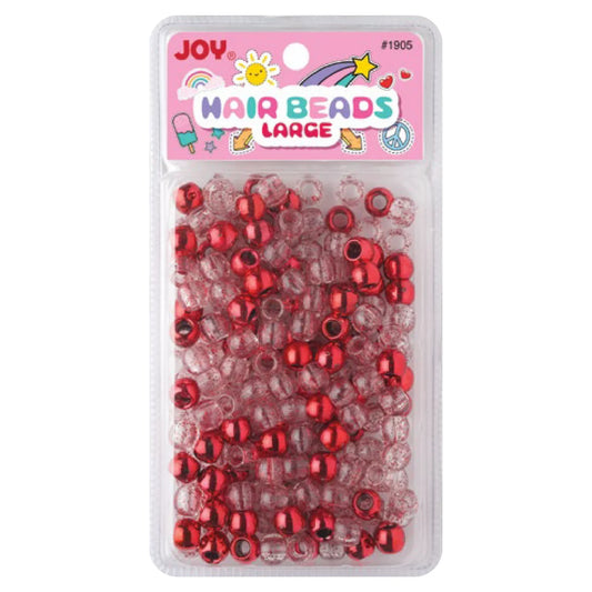 JOY ROUND BEADS LARGE RED ASST