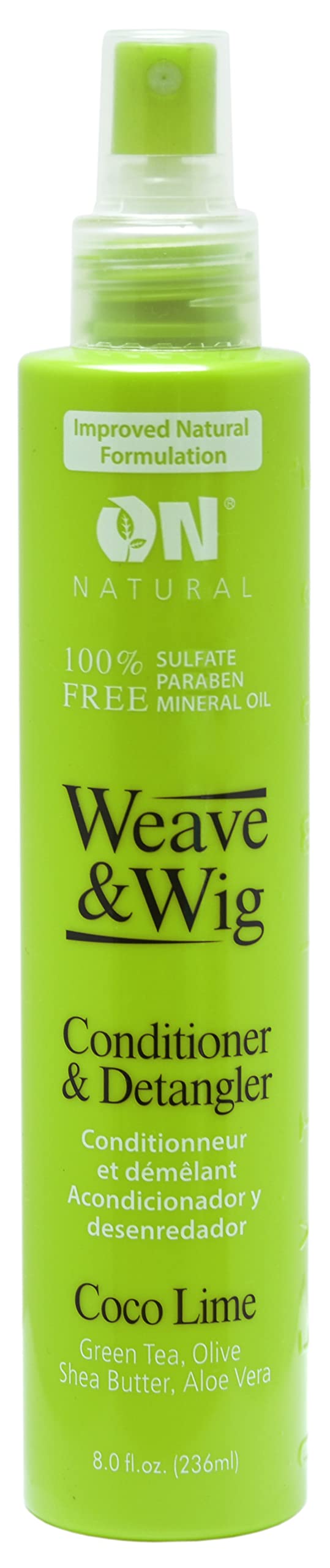 ON NATURAL WEAVE & WIG DETANGLER COCO LIME 8OZ