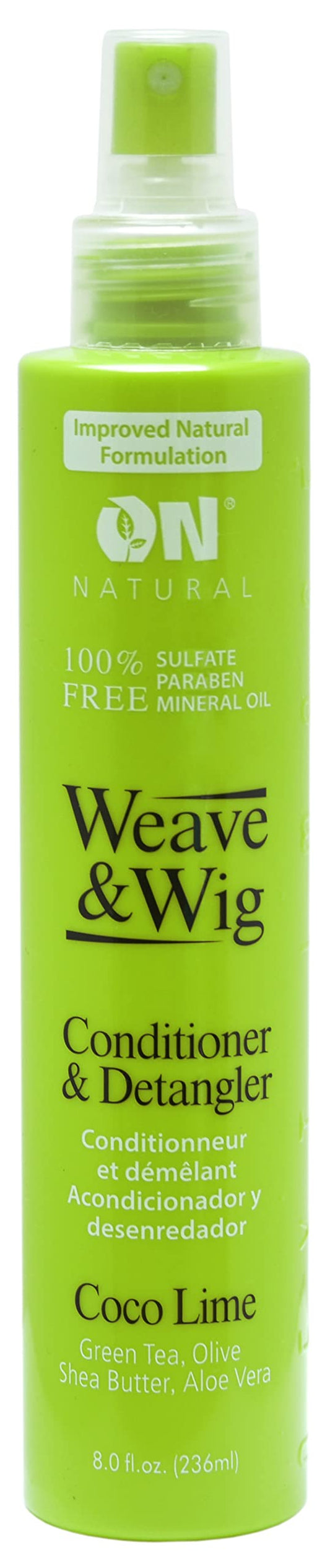 ON NATURAL WEAVE & WIG DETANGLER COCO LIME 8OZ
