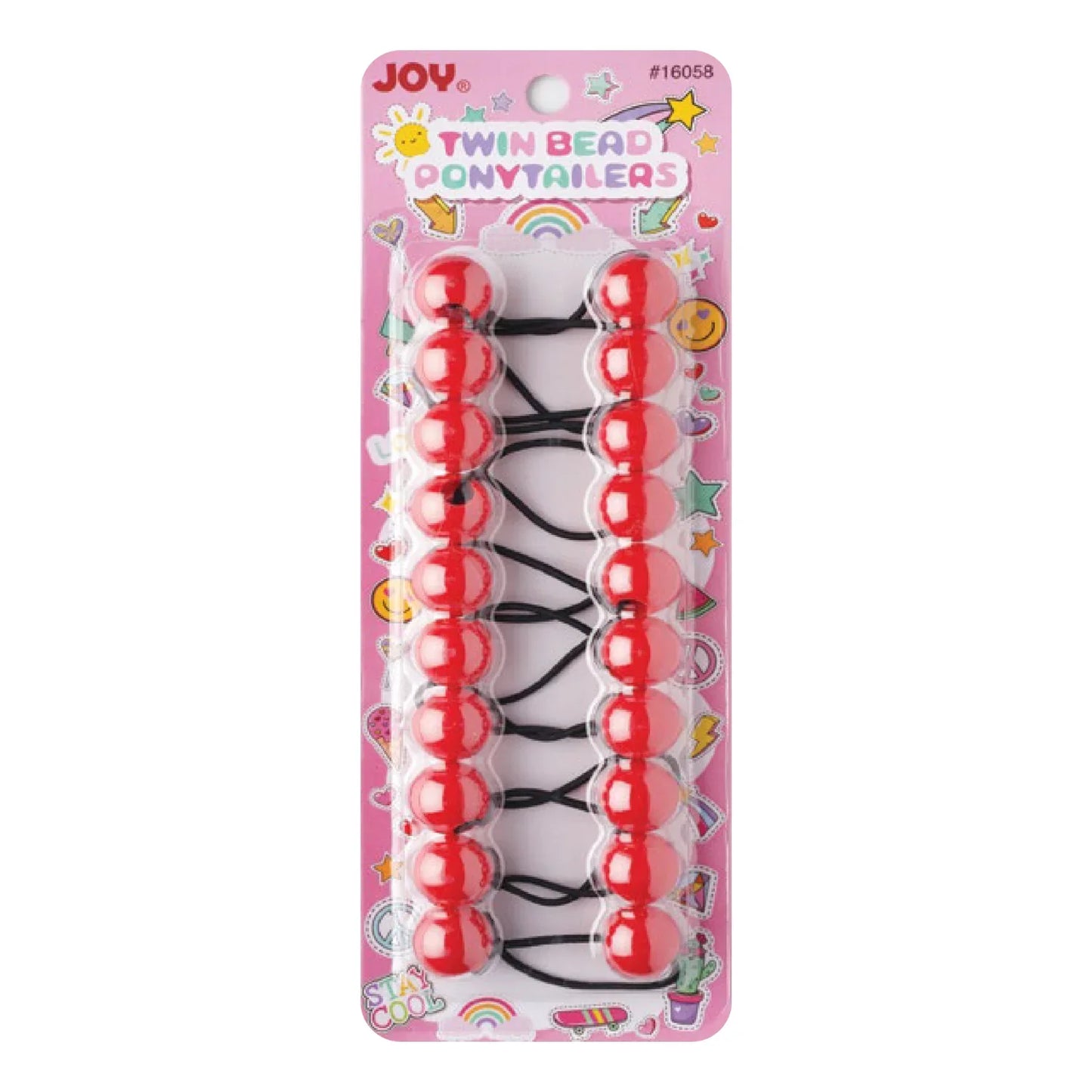 Annie Joy Twin Beads Ponytailers – Classic Colors 20mm