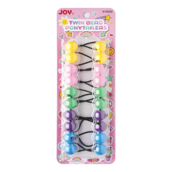 Annie Joy Twin Beads Ponytailers – Classic Colors 20mm